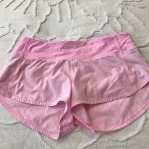 Light Pink Lululemon Speed Shorts Size 4